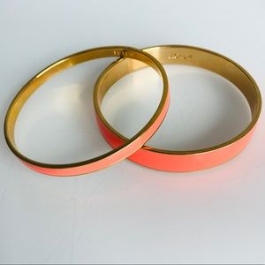 J. Crew Gold Bangles Bracelet Orange
